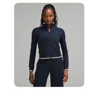 lululemon athletica textured slim fit track jacket - 12